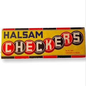 Vintage Halsam Wooden Checkers Set